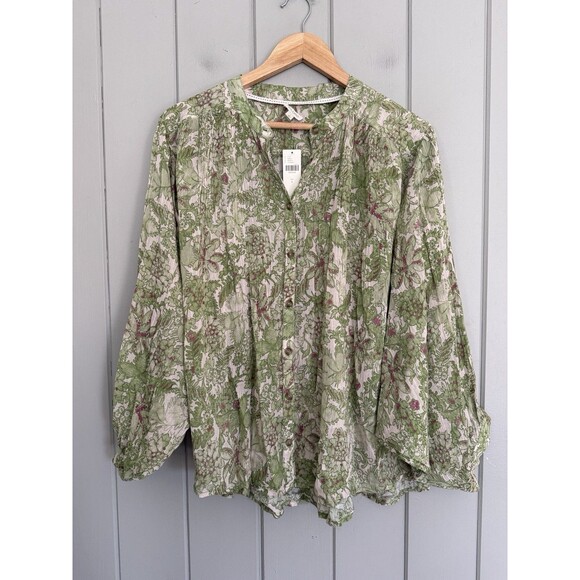 NWT Anthropologie Pilcro Sidney Batwing Blouse L Large Light Green NEW - Picture 1 of 7
